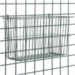 InterMetro Industries H212K3 Storage Basket for Super Erecta Wire Shelving and SmartWall Wall Shelving - Metroseal Green Epoxy - 17.375" x 7.5" x 10"