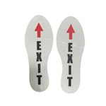 Ergomat LS-STEP-9.5-KIT-GLOW-T5 LeanStripe - GLOW - Arrow with text "EXIT" with arrows pointing up - 9.5" x 3.5"- 15/PK