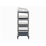 InterMetro Industries MXIV1 MXIV1 IV Transport/Storage Sloped Basket Cart - 24" x 24"