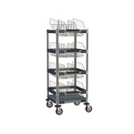 InterMetro Industries MXIV1 MXIV1 IV Transport/Storage Sloped Basket Cart - 24" x 24"