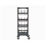 InterMetro Industries MXIV2 MXIV2 IV Transport/Storage Sloped Basket Cart with Top Shelf - 24" x 24"