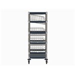 InterMetro Industries MXIV2 MXIV2 IV Transport/Storage Sloped Basket Cart with Top Shelf - 24" x 24"