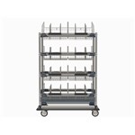 InterMetro Industries MXIV4 MXIV4 IV Transport/Storage Sloped Basket Cart - 24" x 42"