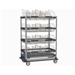 InterMetro Industries MXIV4 MXIV4 IV Transport/Storage Sloped Basket Cart - 24" x 42"