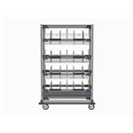 InterMetro Industries MXIV5 MXIV5 IV Transport/Storage Sloped Basket Cart with Top Shelf - 24" x 42"