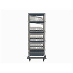 InterMetro Industries MXIV5 MXIV5 IV Transport/Storage Sloped Basket Cart with Top Shelf - 24" x 42"