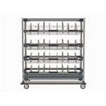 InterMetro Industries MXIV7 MXIV7 IV Transport/Storage Sloped Basket Cart with Top Shelf - 24" x 60"