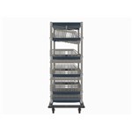 InterMetro Industries MXIV7 MXIV7 IV Transport/Storage Sloped Basket Cart with Top Shelf - 24" x 60"