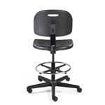 Bevco V7507HC-BK - BREVA Value-Line Poly V7 Series Ergonomic Pneumatic Chair - Polyurethane - 22.25"-32" - Hard Floor Casters - Black