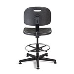 Bevco V7507MG-BK - BREVA Value-Line Poly V7 Series Ergonomic Pneumatic Chair - Polyurethane - 21.25"-32" - Mushroom Glides - Black