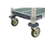 InterMetro Industries X356EGX3 4-Shelf Industrial Plastic Shelving Mobile Cart - Open Grid Shelves - 18" x 48" x 67.3125"